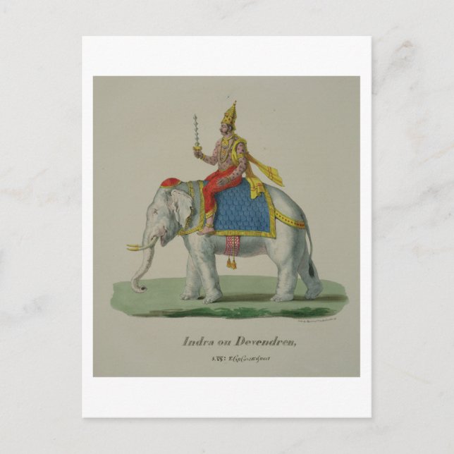 Indra, engraved by Marlet et Cie (colour litho) Postcard (Front)