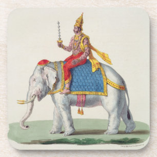 Indra or Devendra, from 'L'Inde francaise...', eng Beverage Coaster