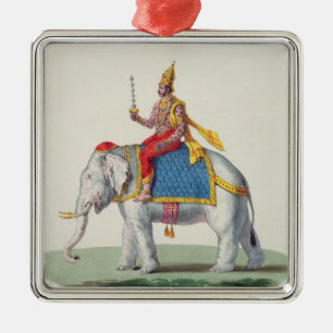 Indra or Devendra, from 'L'Inde francaise...', eng Metal Ornament