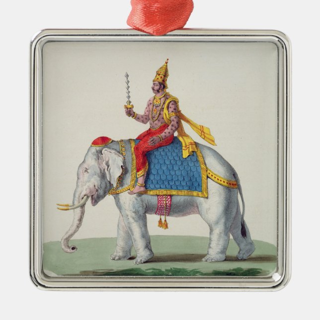 Indra or Devendra, from 'L'Inde francaise...', eng Metal Ornament (Front)