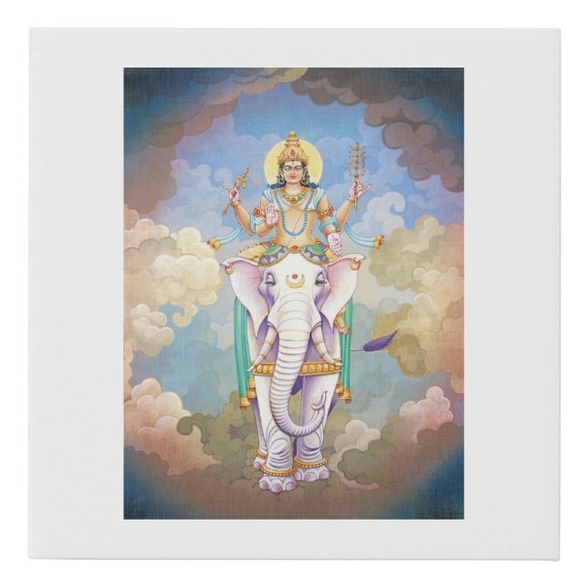 "Indra", the king of Devas (demi-gods) Faux Canvas Print (Front)