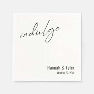 Indulge Dessert Elegant Wedding Cocktail Napkins