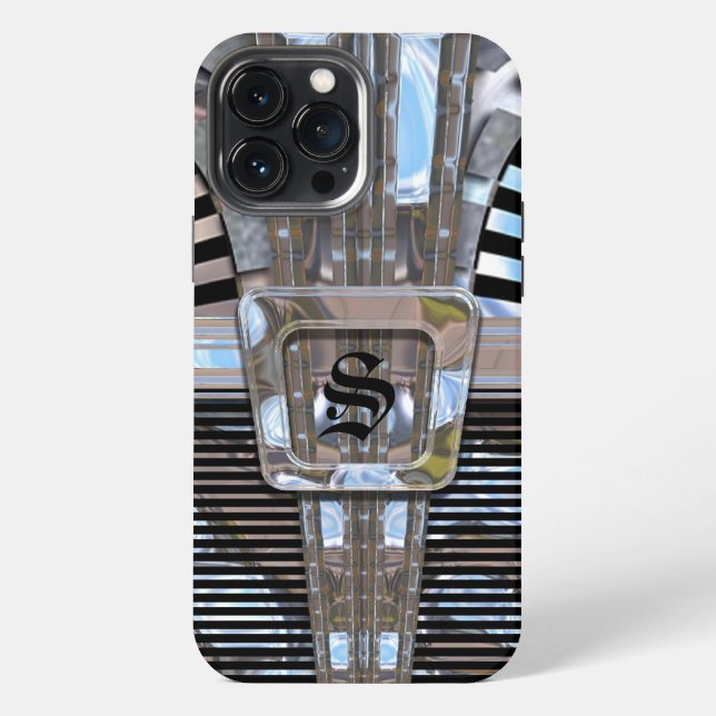 Indulgence Art Deco Monogram Iphone Case (Back)