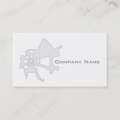 industrial abstract design white business card