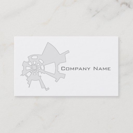 Customizable industrial abstract design white business card