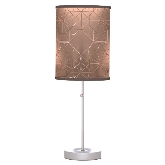 Industrial Abstract Faux Copper Shade Table Lamp (Front)