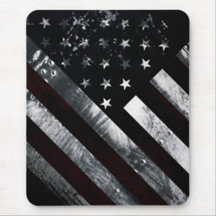 Industrial American Flag Mouse Pad