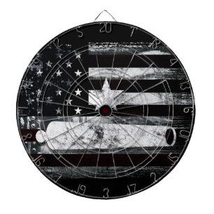 Industrial American Flag Star and Cannon Dart Board