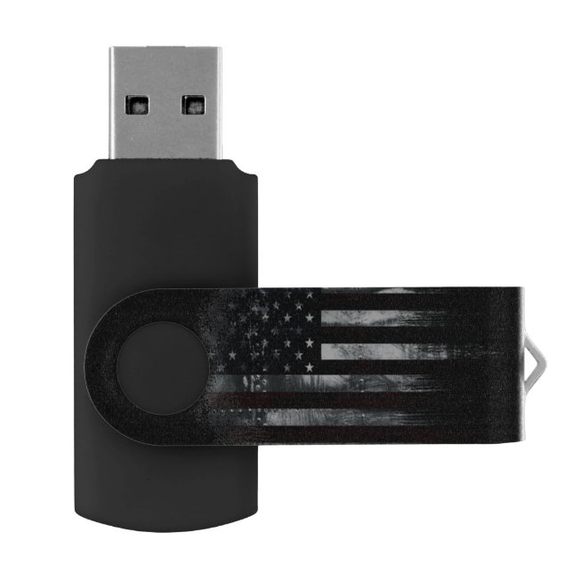 Industrial American Flag USB Flash Drive (Opened)