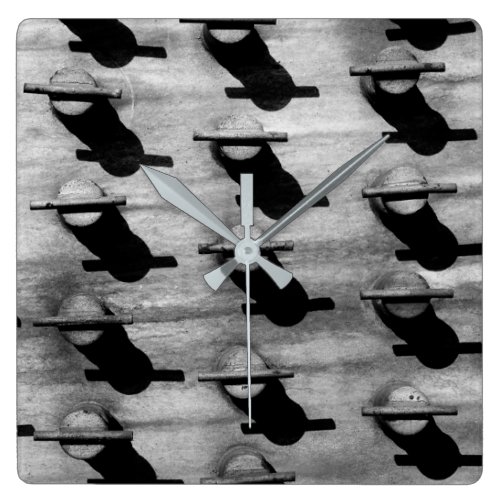 Industrial Art Photograph Square Wall Clock