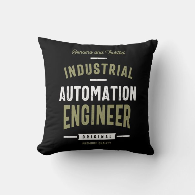 Industrial Automation Engineer Throw Pillow (Front)