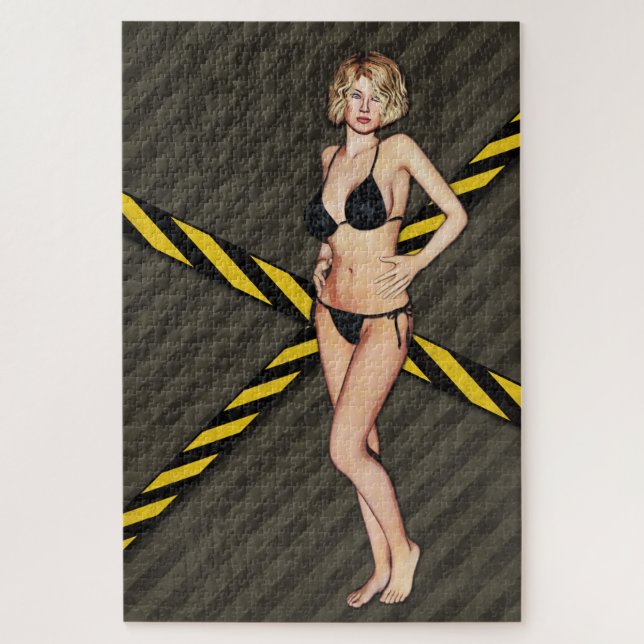 Industrial Bikini Girl Jigsaw Puzzle (Vertical)