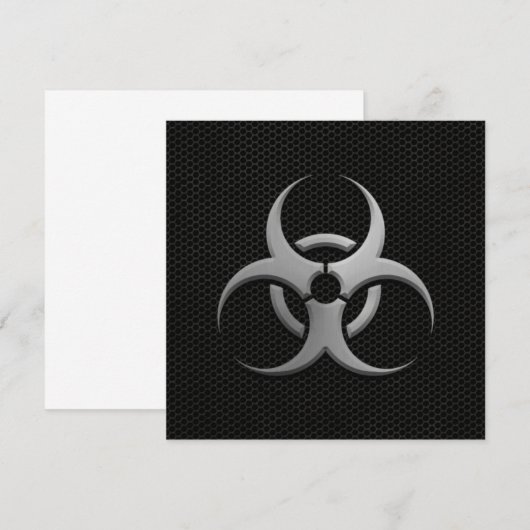Industrial Bio Hazard Symbol with Steel Effect (Front/Back)