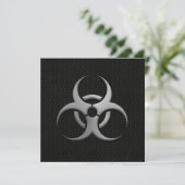 Industrial Bio Hazard Symbol with Steel Effect (Standing Front)