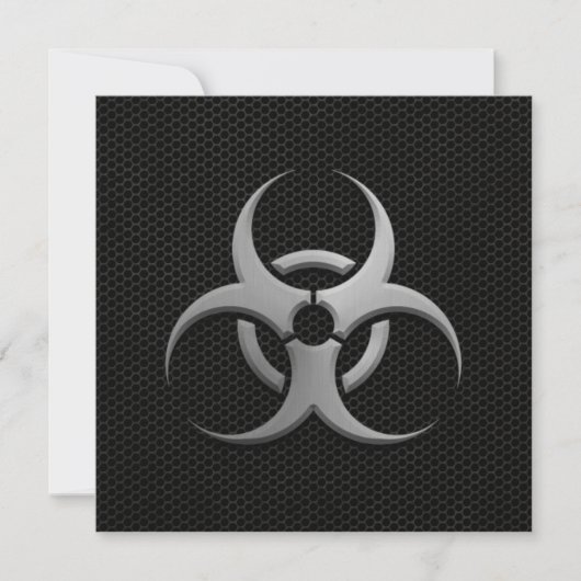 Industrial Bio Hazard Symbol with Steel Effect (Front)