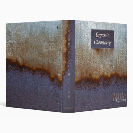 Industrial Blue Rust Metal Texture - Customizable  3 Ring Binder