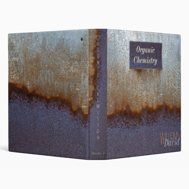 Industrial Blue Rust Metal Texture - Customizable  3 Ring Binder (Background)