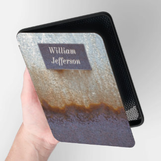 Industrial Blue Rust Metal Texture - Customizable Kindle Cover