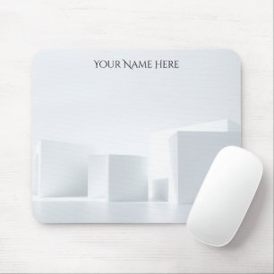 Industrial Blueprint Grid Minimalist Mouse Pad