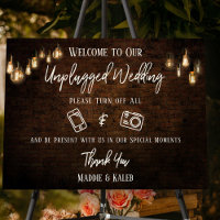 Industrial Brick Edison Lights Unplugged Wedding