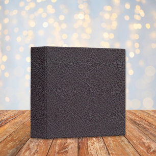 Industrial Brown Faux Leather Binder