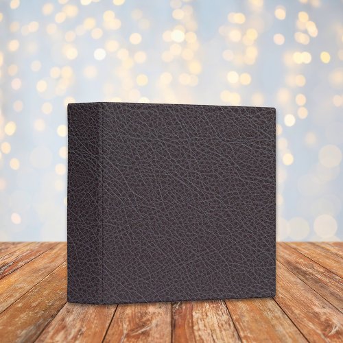 Industrial Brown Faux Leather Binder