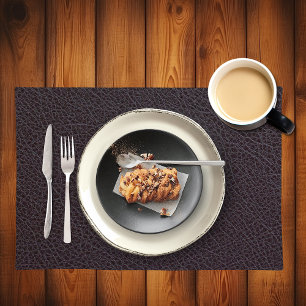 Industrial Brown Faux Leather Placemat