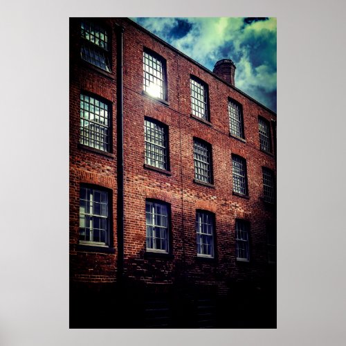 Industrial building photography print poster 