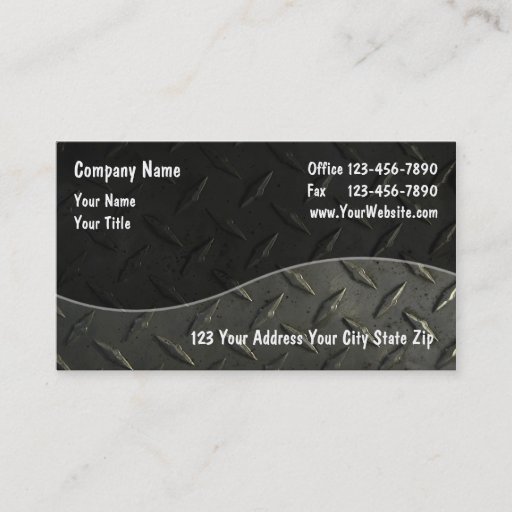Customizable Industrial Business Cards