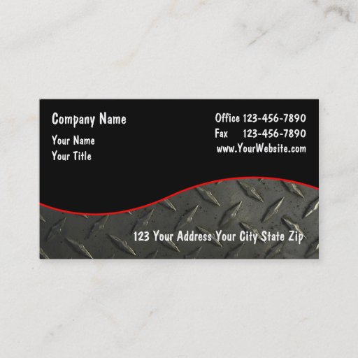 Customizable Industrial Business Cards