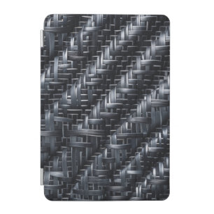 Industrial Carbon Fiber Weave Textured 3D Pattern iPad Mini Cover