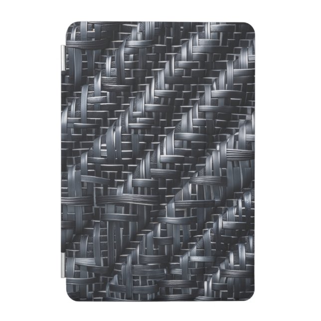 Industrial Carbon Fiber Weave Textured 3D Pattern iPad Mini Cover (Front)