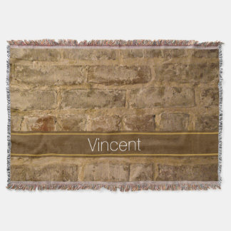 Industrial Chic Bricks Throw Blanket
