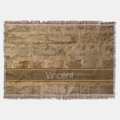 Industrial Chic Bricks Throw Blanket