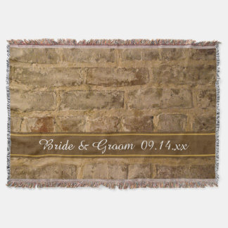 Industrial Chic Bricks Wedding Throw Blanket