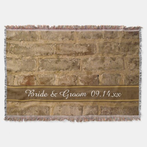 Industrial Chic Bricks Wedding Throw Blanket