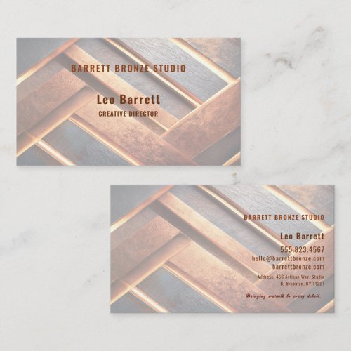 Industrial Chic Copper Facet  Business Card