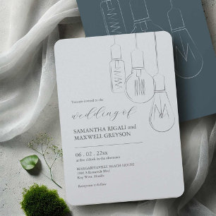 Industrial Chic Edison Bulb Wedding Invitations