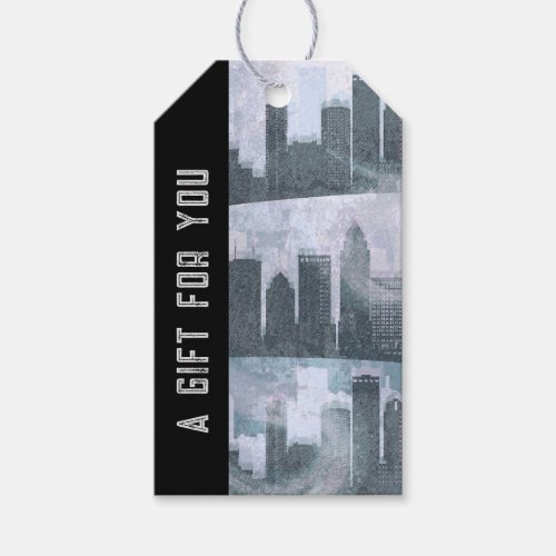 Industrial City Vibes Abstract Gift Tag