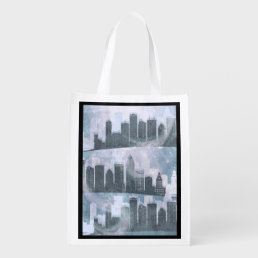 Industrial City Vibes Abstract Grocery Bag