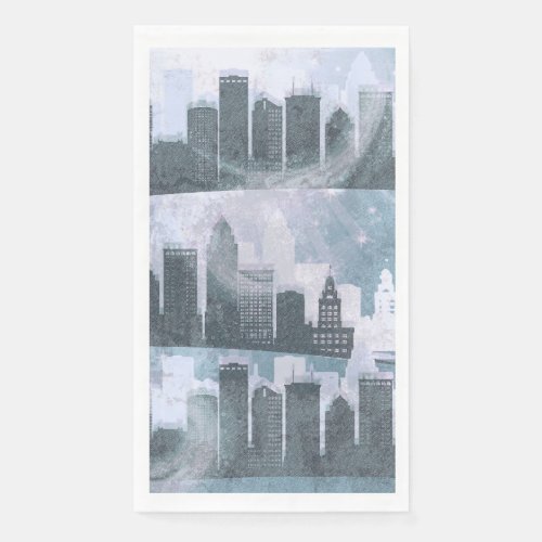 Industrial City Vibes Abstract Paper Guest Towel