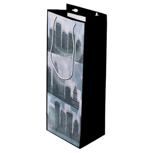 Industrial City Vibes Abstract Wine Gift Bag