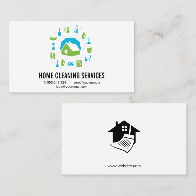 Industrial Cleaning Equipment | Home Services Business Card (Front/Back)