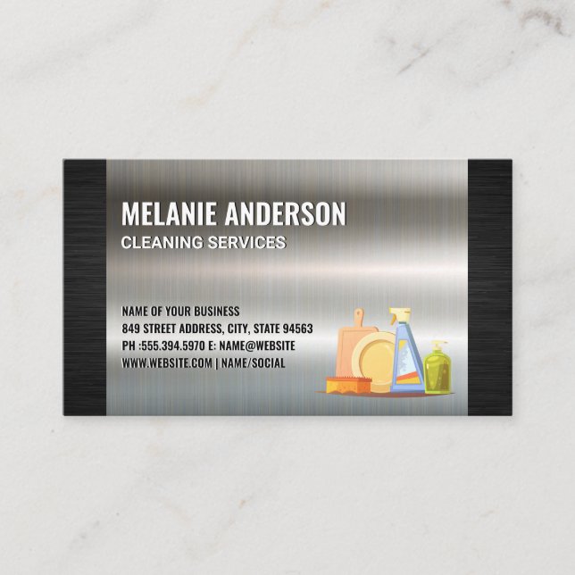 Industrial Cleaning Supplies Business Card (Front)