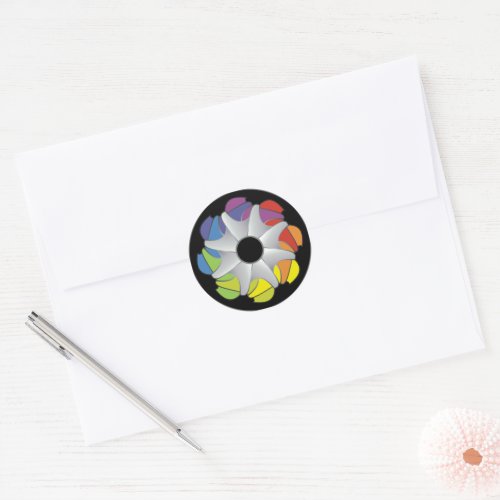 Industrial Color Wheel Classic Round Sticker