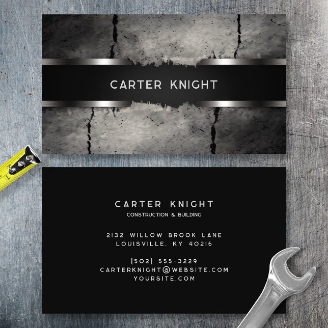 Industrial Concrete and Metal Business Card (Creator Uploaded)