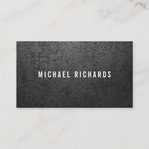 Industrial concrete grunge dark masculine business card