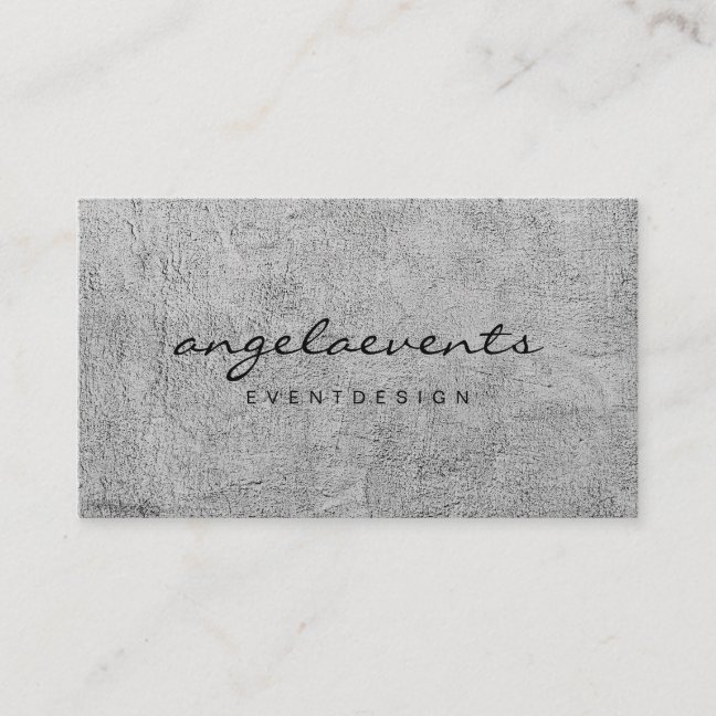 Industrial Concrete Texture Interior Designer Business Card