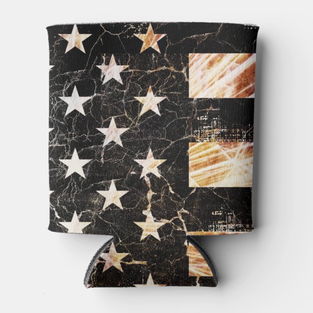 Industrial Construction Flag Sparks Can Cooler (Front)