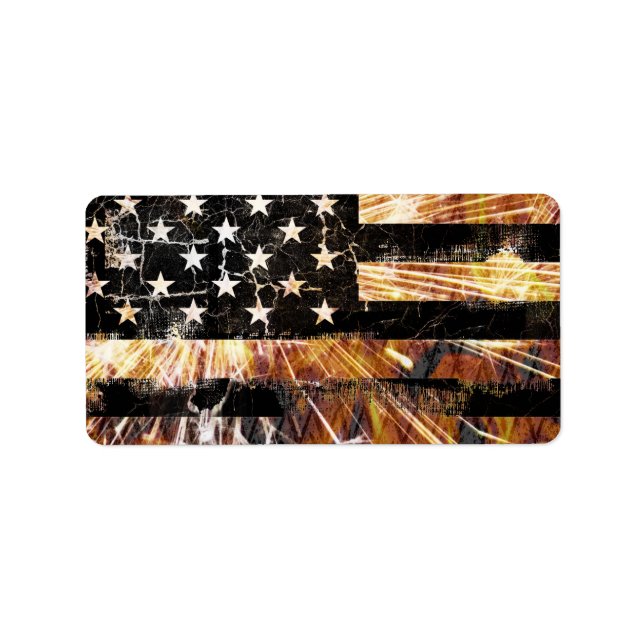 Industrial Construction Flag Sparks Label (Front)